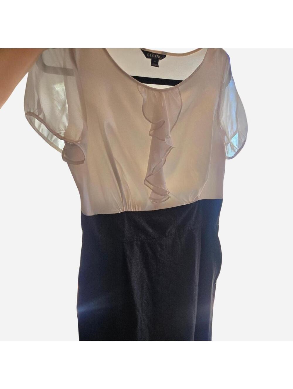 George Women's Two-Tone Ruffle Dress - Picture 5 of 7